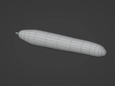 Long Cucumber 3D Model