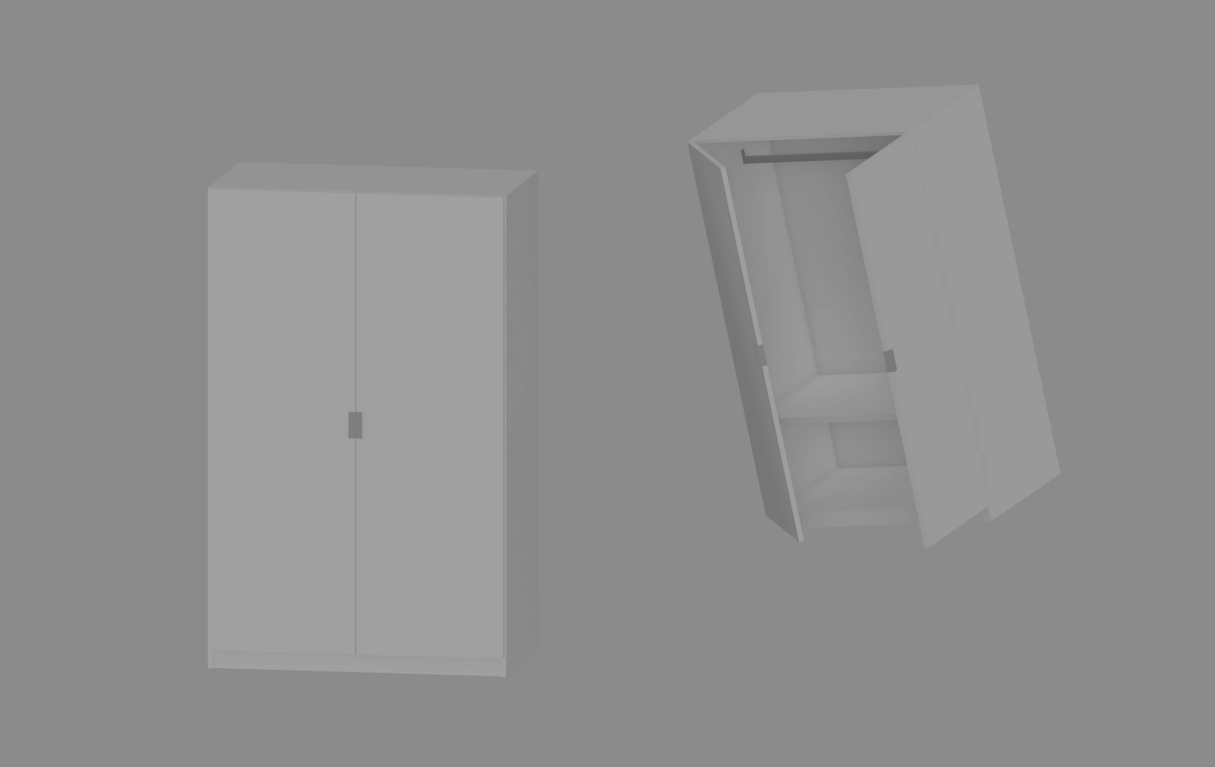 Closet 3D Model .c4d .max .obj .3ds .fbx .stl .blend 