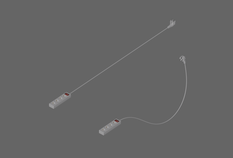 Power Strip Model 3D .c4d .max .obj .3ds .fbx .stl .blend 