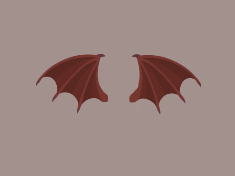 悪魔の翼 3Dモデル