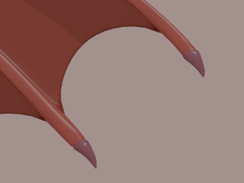 悪魔の翼 3Dモデル