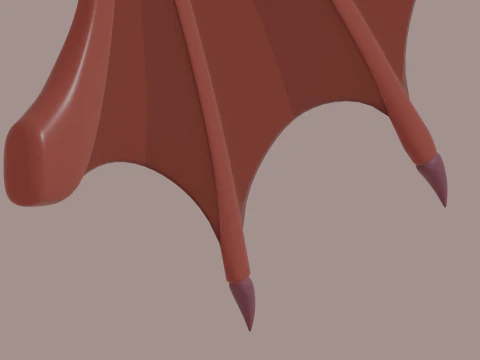 悪魔の翼 3Dモデル