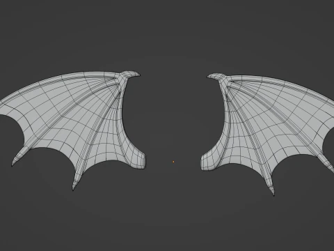 悪魔の翼 3Dモデル