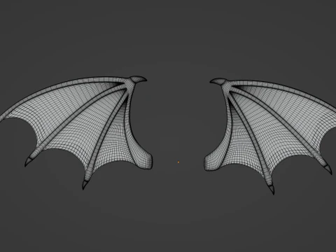 悪魔の翼 3Dモデル