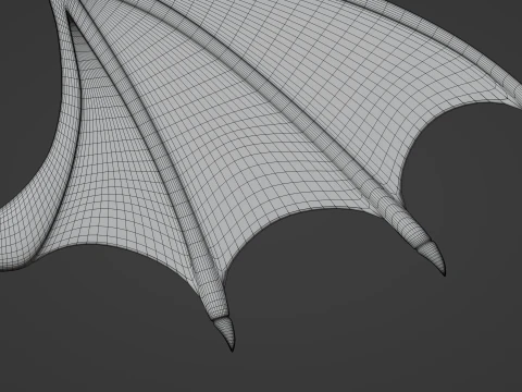 悪魔の翼 3Dモデル