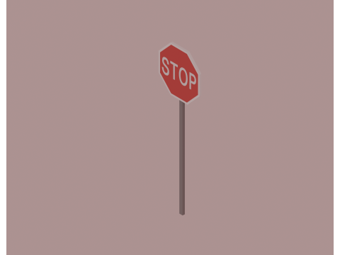 Stop Sign Modelo 3D