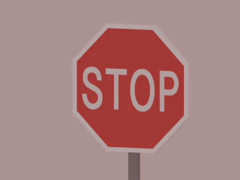 Segnale di stop Modello 3D
