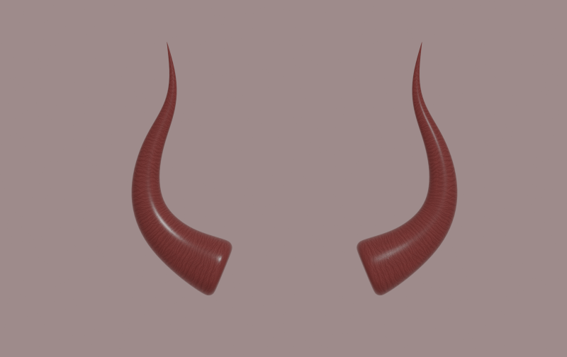 Devils Horns Model 3D .c4d .max .obj .3ds .fbx .stl .blend