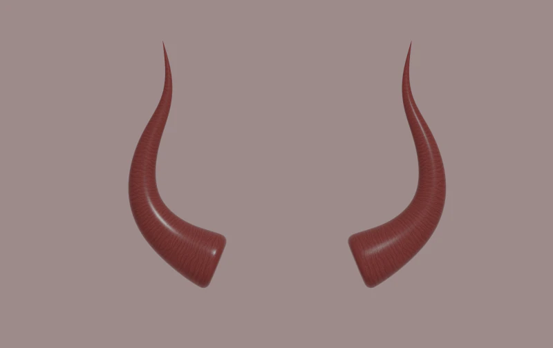 Devils Horns 3D Model .c4d .max .obj .3ds .fbx .stl .blend 