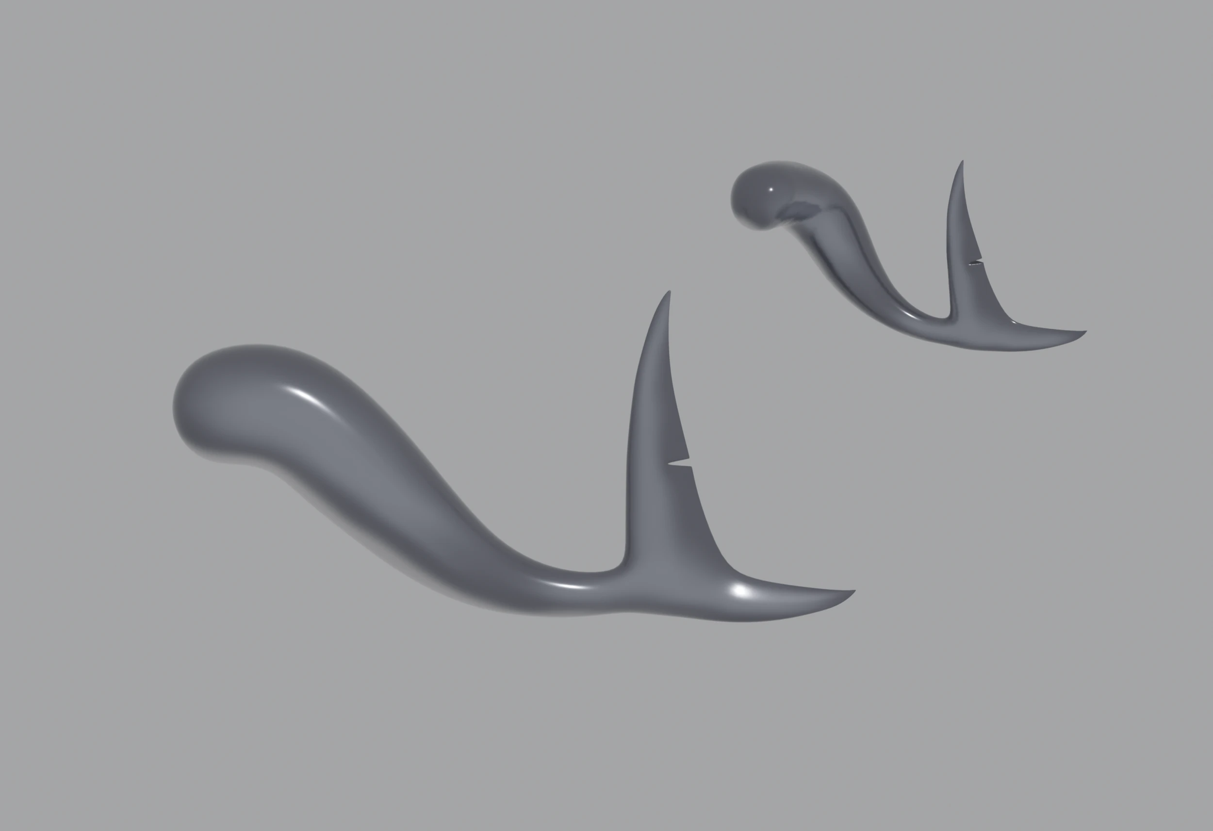 Shark Tail 3D Model .c4d .max .obj .3ds .fbx .stl .blend 