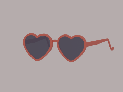 Heart Shaped Glasses Modelo 3D