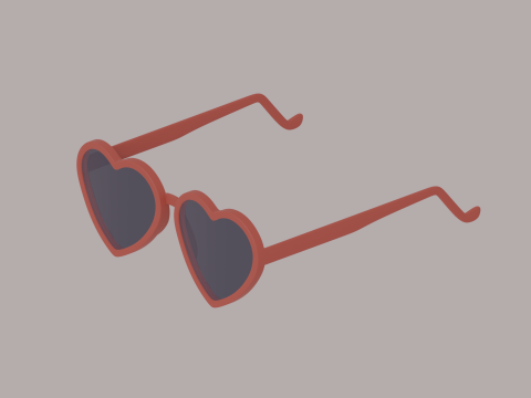 Heart Shaped Glasses Modelo 3D