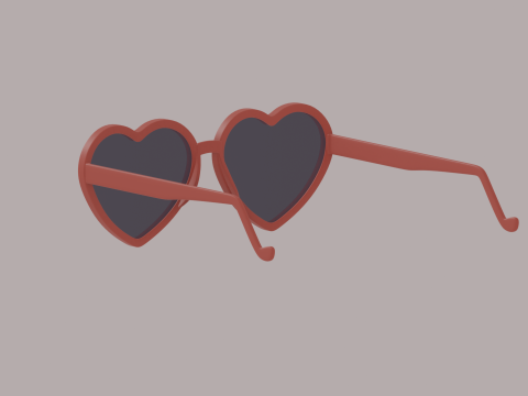 Heart Shaped Glasses Modelo 3D