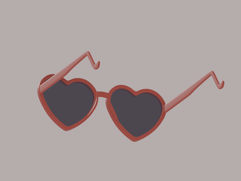Heart Shaped Glasses Modelo 3D