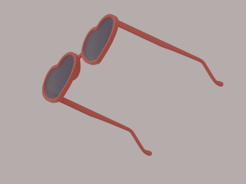 Heart Shaped Glasses Modelo 3D