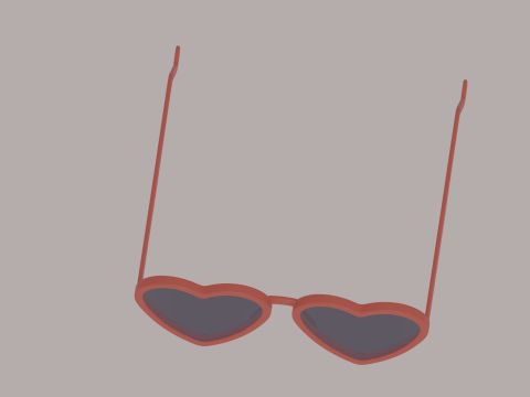 Heart Shaped Glasses Modelo 3D