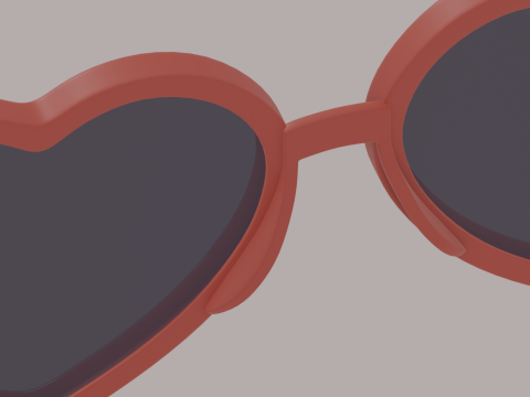 Heart Shaped Glasses Modelo 3D