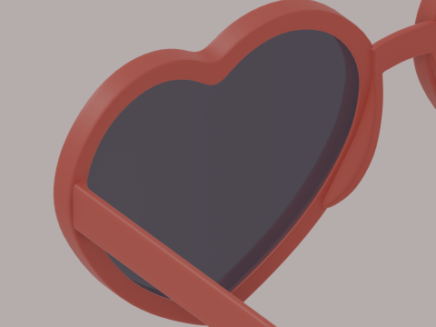 Heart Shaped Glasses Modelo 3D