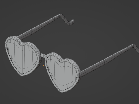 Heart Shaped Glasses Modelo 3D