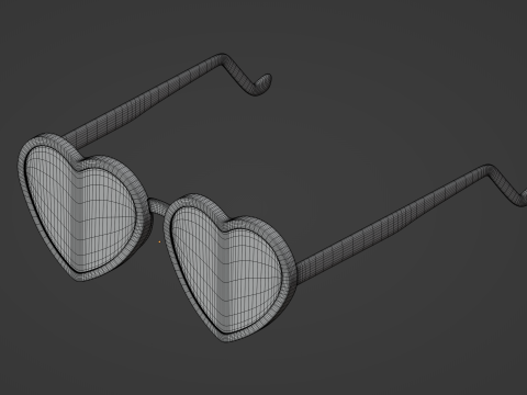 Heart Shaped Glasses Modelo 3D
