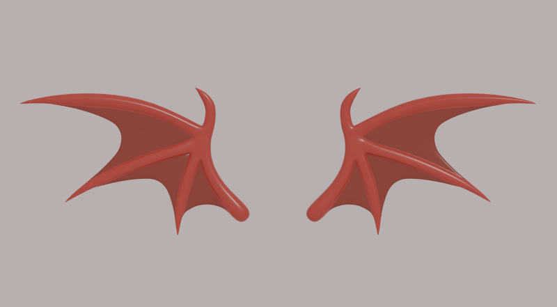 Devils Wings Model 3D .c4d .max .obj .3ds .fbx .stl .blend