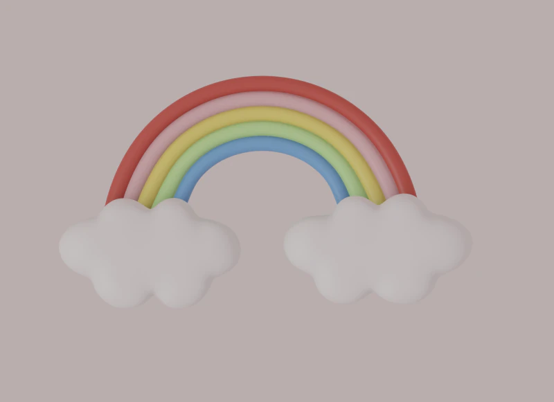 Wolkenregenbogen 3D Modell .c4d .max .obj .3ds .fbx .stl .blend 