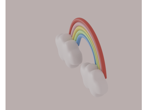 Cloud Rainbow 3D Modell