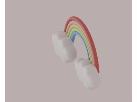 Wolkenregenbogen 3D Modell
