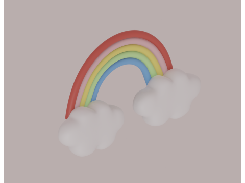 Cloud Rainbow 3D Modell