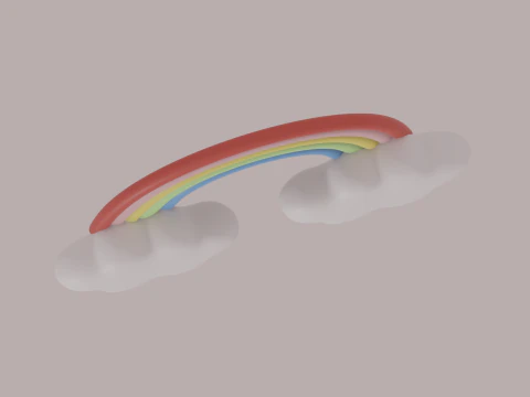 Wolkenregenbogen 3D Modell