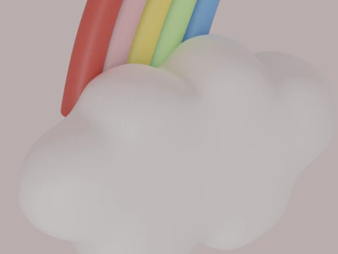 Wolkenregenbogen 3D Modell