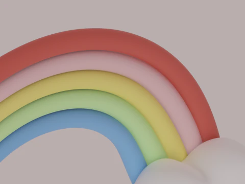 Wolkenregenbogen 3D Modell