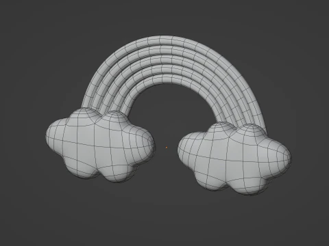Wolkenregenbogen 3D Modell