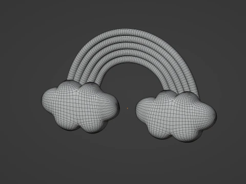 Wolkenregenbogen 3D Modell