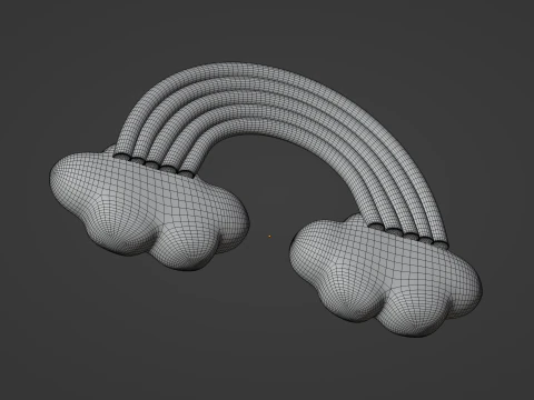 Wolkenregenbogen 3D Modell