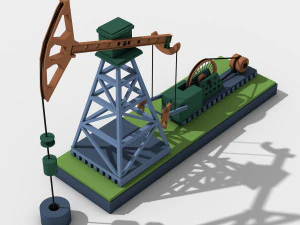 oil well pump 3D Model