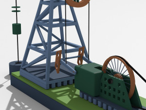 oil well pump 3D Model