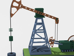 oil well pump 3D Model