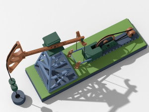 oil well pump 3D Model