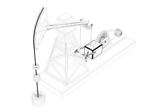 oil well pump 3D Model