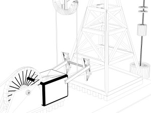 oil well pump 3D Model
