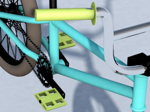 3d bicycle bmx detailed 3D Модель