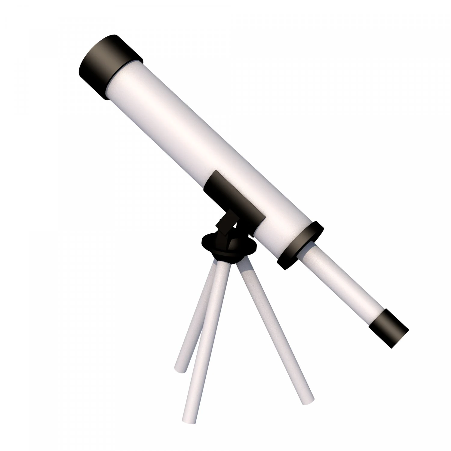 3d telescope on a transparent background 3D Model .c4d .max .obj .3ds .fbx .stl .blend 