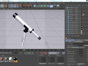 3d telescope on a transparent background 3D 모델