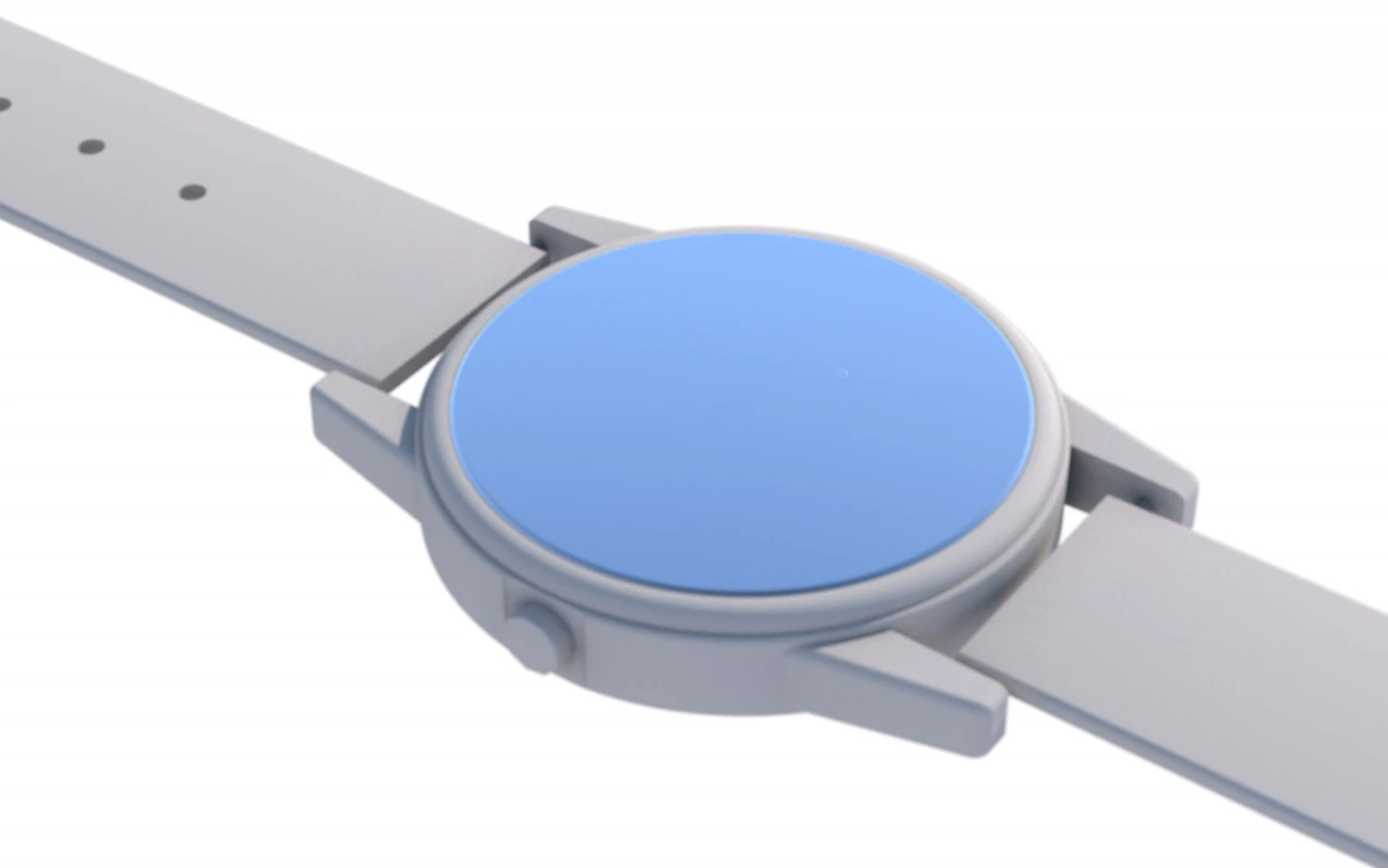 3d wrist watch with white strap 3D Model .c4d .max .obj .3ds .fbx .stl .blend