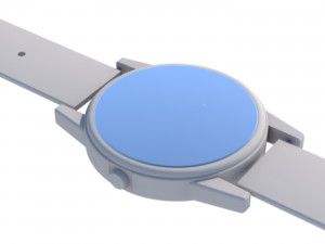 3d wrist watch with white strap 3D Models