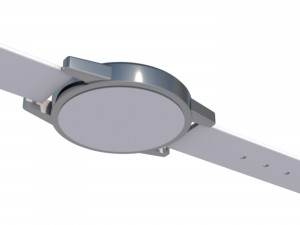 3d wrist watch with white strap Modelo 3D
