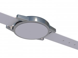 3d wrist watch with white strap 3D Model