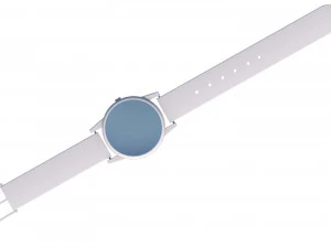 3d wrist watch with white strap 3D Model