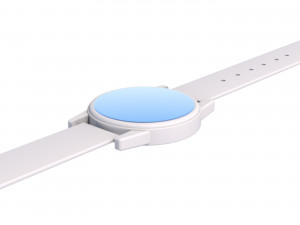 3d wrist watch with white strap Modelo 3D